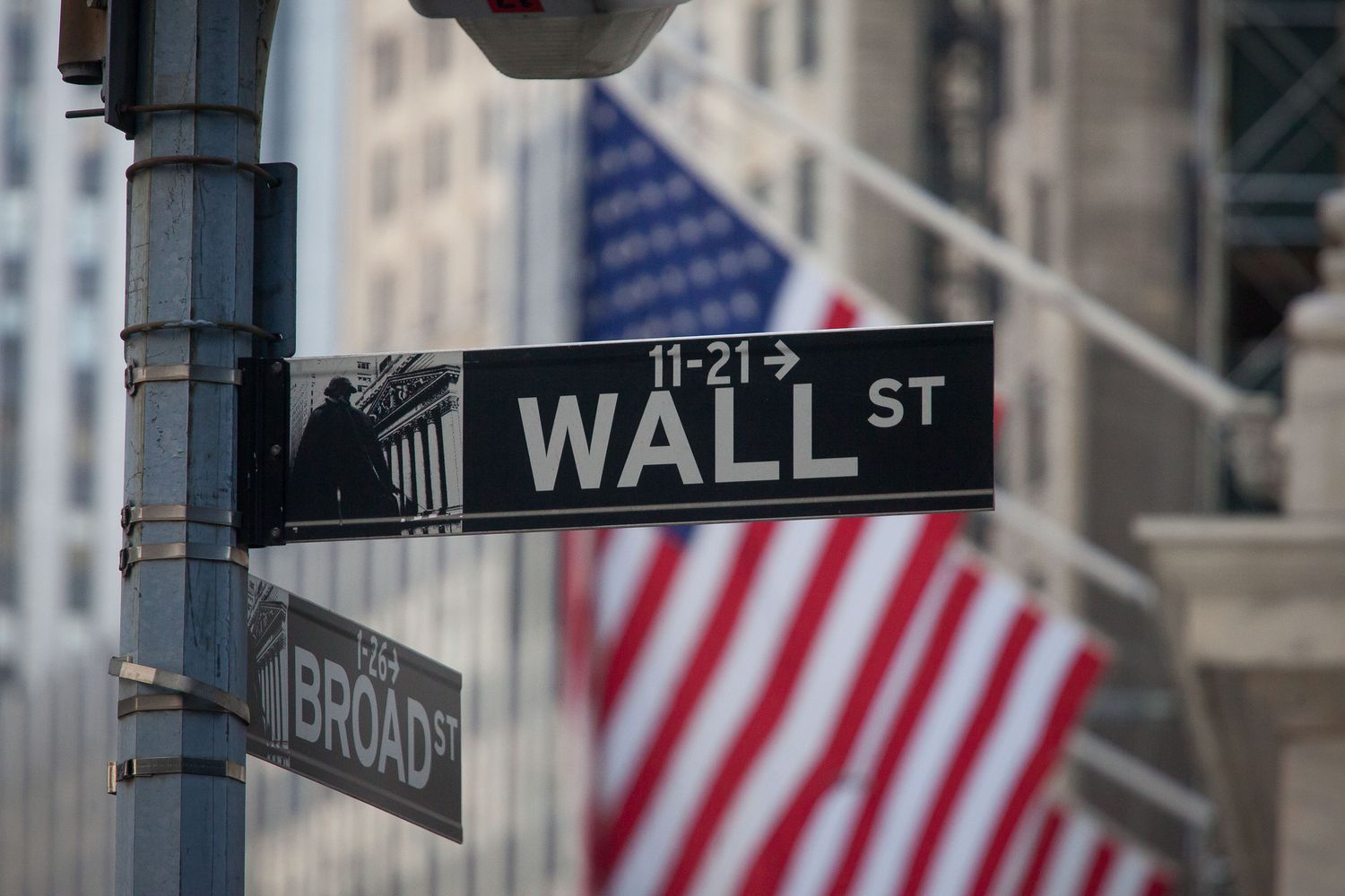 Wall Street financial district - US market analysis