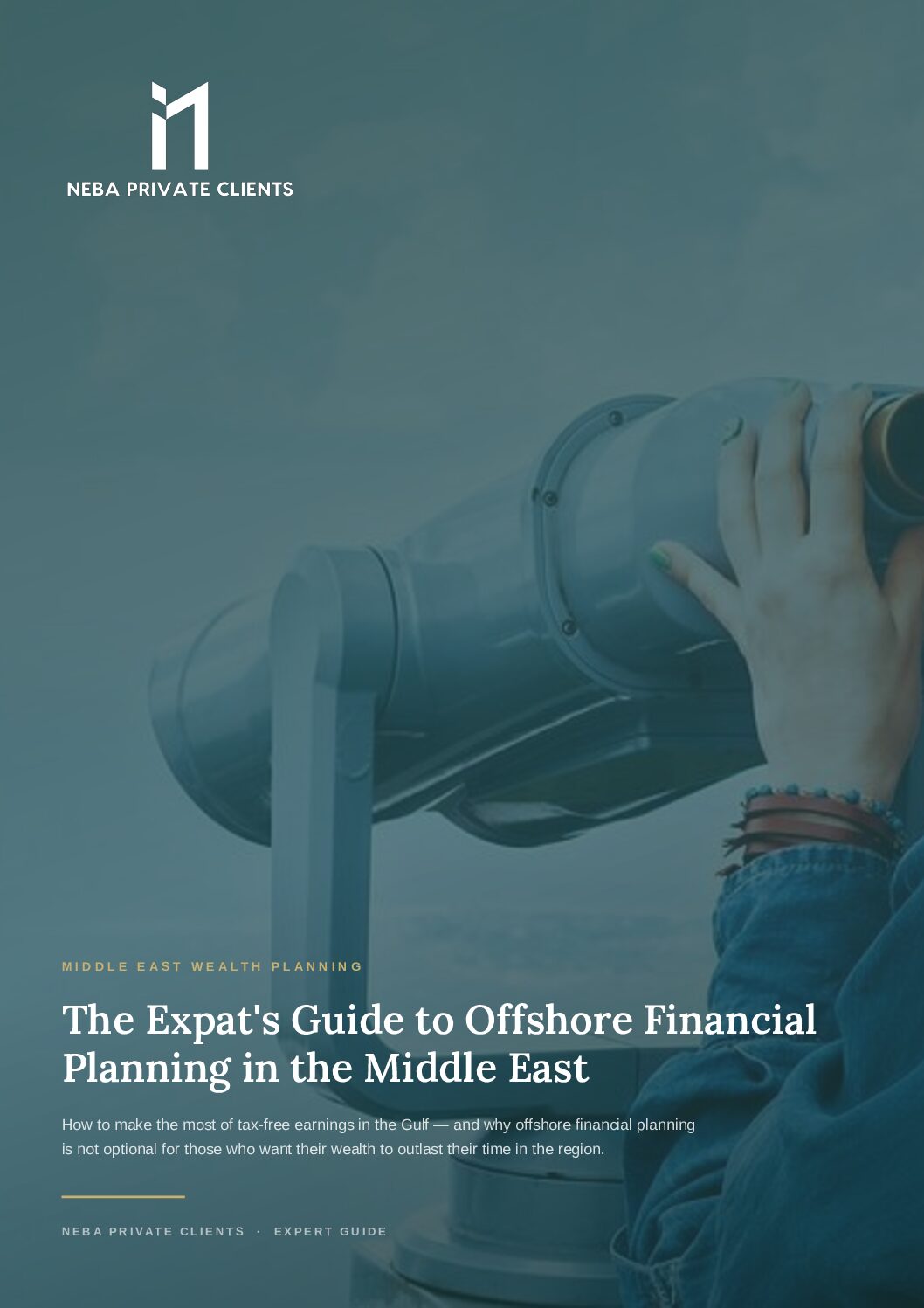 Cover of the NEBA Private Clients guide to offshore financial planning in the Middle East