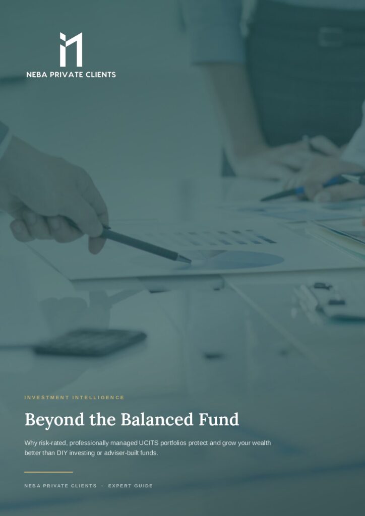 Cover of the NEBA Private Clients guide to risk-rated UCITS portfolios