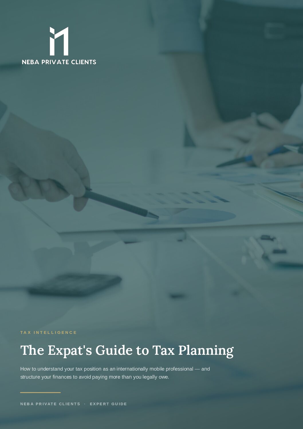 Cover of the NEBA Private Clients guide to tax planning for expats